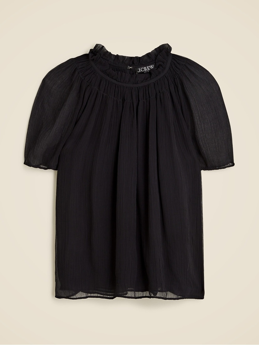 J Crew Crinkle Chiffon smocked top